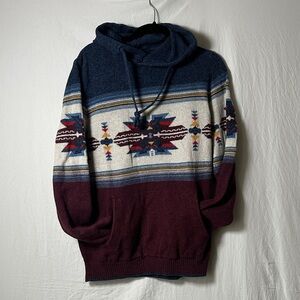 American Eagle Outfitters Blue Textured Hoodie